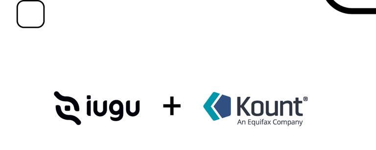 imagem com logo da parceria kount e iugu