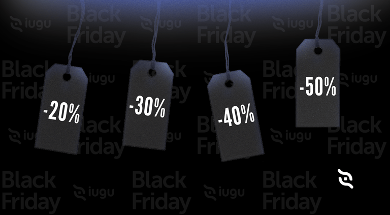 imagem de background com texto black friday antecipada iugu