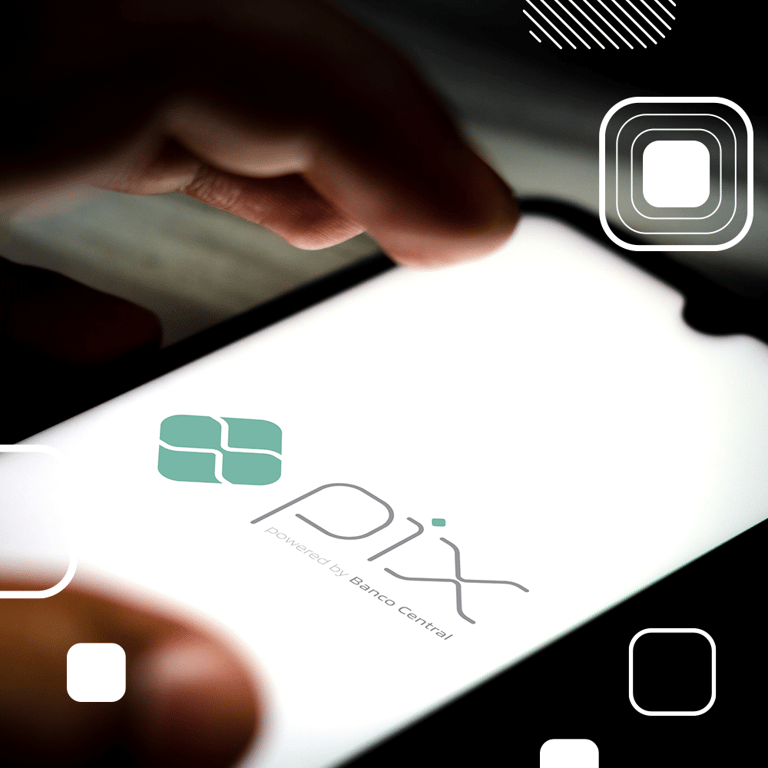 smartphone com área Pix aberta