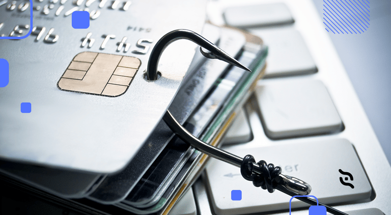 imagem de cartões de crédito com isca fazendo alusão a prevenção à fraude no e-commerce