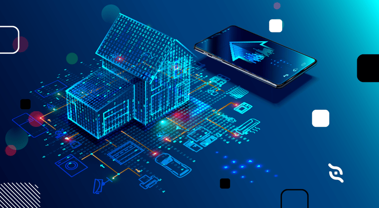 imagem de uma casa tecnológica em alusão a proptech