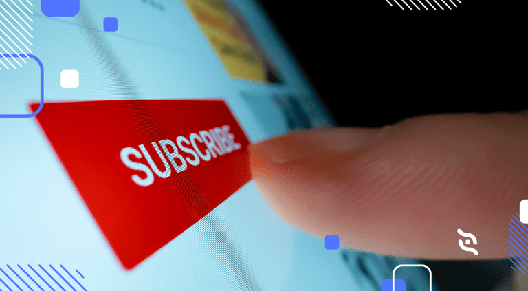 dedo de usuário clicando em botão subscribe fazendo parte da subscription economy